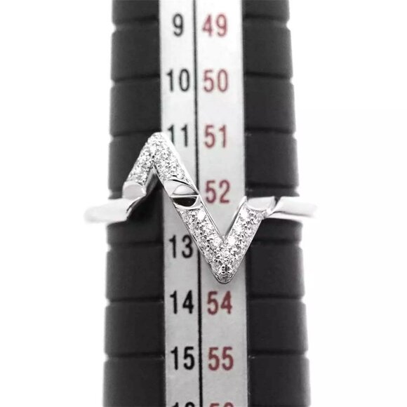 LOUIS VUITTON Diamond Ring 18K WG 750 size52 6(US) 90240900 - Picture 7 of 8